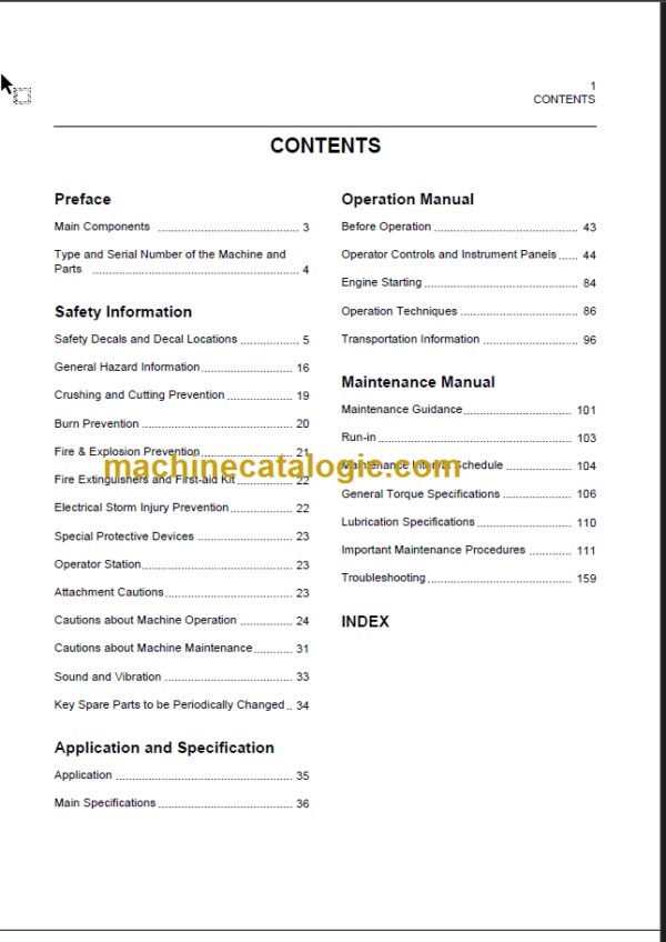 CLG930E-II OPERATION MANUAL