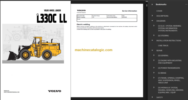 VOLVO L330C LL BM WHEEL SERVICE REPAIR MANUAL