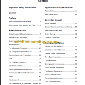 LIUGONG CLG418 III OPERATION MANUAL