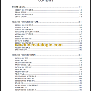 LIUGONG CLG414 PARTS MANUAL