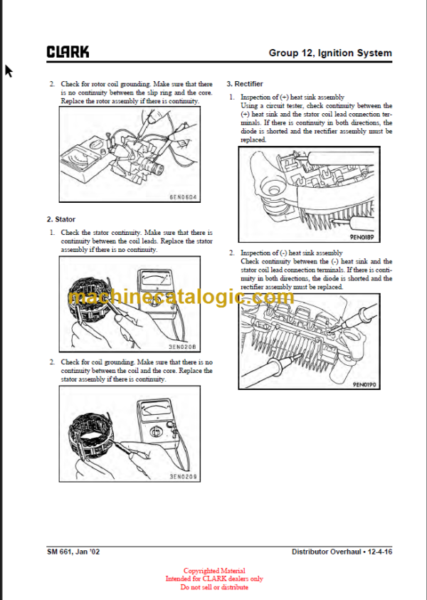 CLARK C15-33 DLG C15 32C L G SERVICE MANUAL