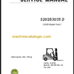 CLARK S20 25 30 35D SERVICE MANUAL