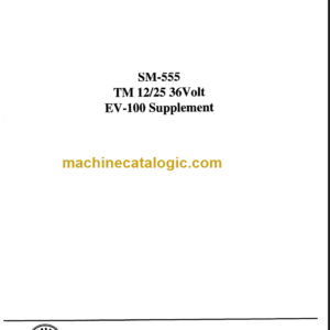 CLARK TM 12 25 36 EV100 SERVICE MANUAL