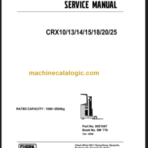 CLARK CRX10 13 14 15 18 20 25 SERVICE MANUAL