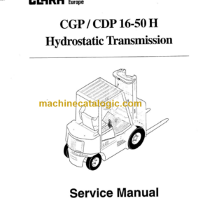 CLARK CGP CDP 16 50H Hydrostatic SERVICE MANUAL