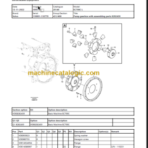 Volvo EC700CL Parts Manual PDF