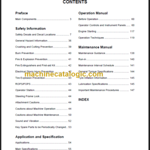 LIUGONG CLG2050H-E MAINTENANCE MANUAL