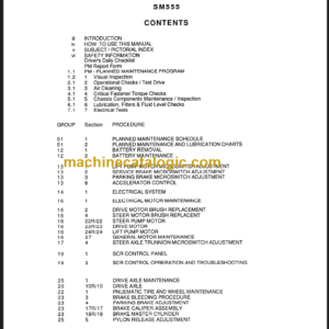 CLARK TM 12 25 36 EV100 SERVICE MANUAL