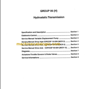 CLARK CGP CDP 16 50H Hydrostatic SERVICE MANUAL