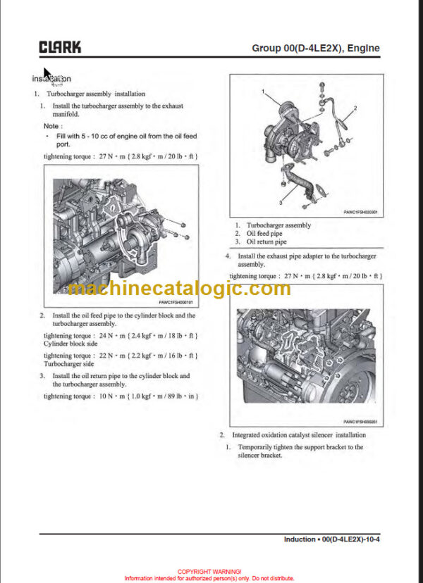 CLARK S20 25 30 35D SERVICE MANUAL