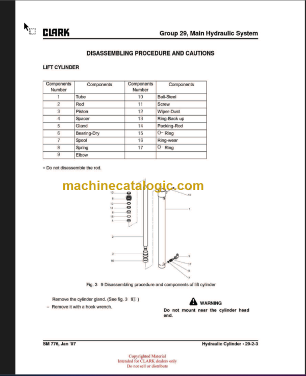 CLARK CRX10 13 14 15 18 20 25 SERVICE MANUAL