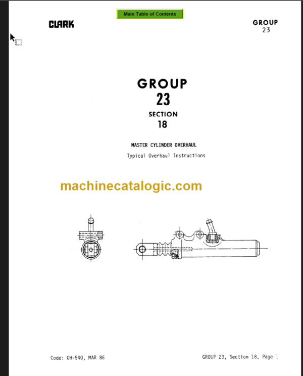 CLARK TM 12 25 36 EV100 SERVICE MANUAL