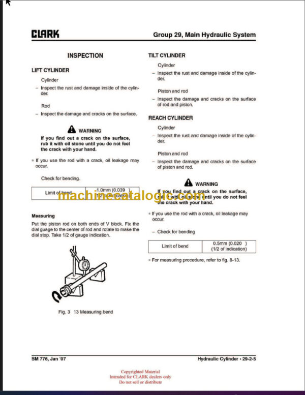 CLARK CRX10 13 14 15 18 20 25 SERVICE MANUAL