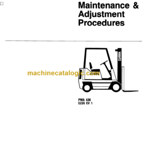 CLARK E235 EV-1 Planned Maint & Adj Manuals