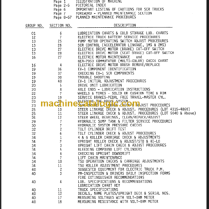 CLARK E235 EV-1 Planned Maint & Adj Manuals