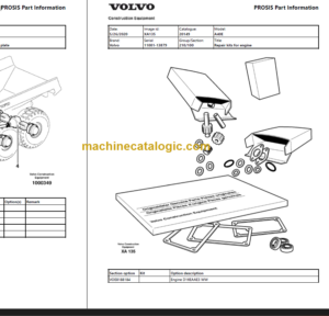 Volvo A40E Articulated Hauler - Dump Truck Parts Manual PDF