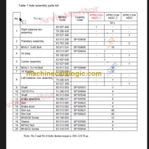 LIUGONG CLG418 (35F0004) Tandem Catalog