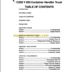 CLARK C500 Y950CH SERVICE MANUAL