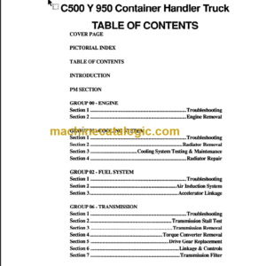 CLARK C500 Y950CH SERVICE MANUAL