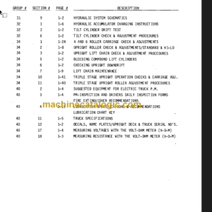 CLARK EC500 E355 Planned Maint & Adj Manuals