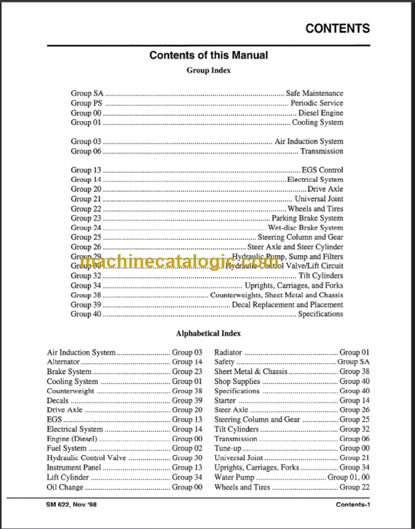 CLARK CPD100 164 SERVICE MANUAL