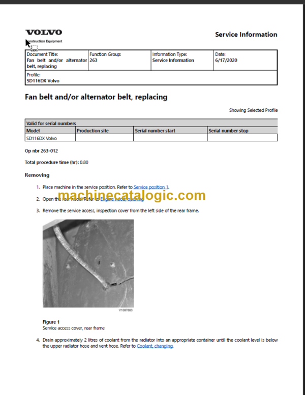 VOLVO SD116DX SOIL SERVICE REPAIR MANUAL