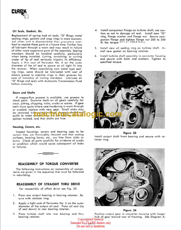 CLARK C500 Y950CH SERVICE MANUAL