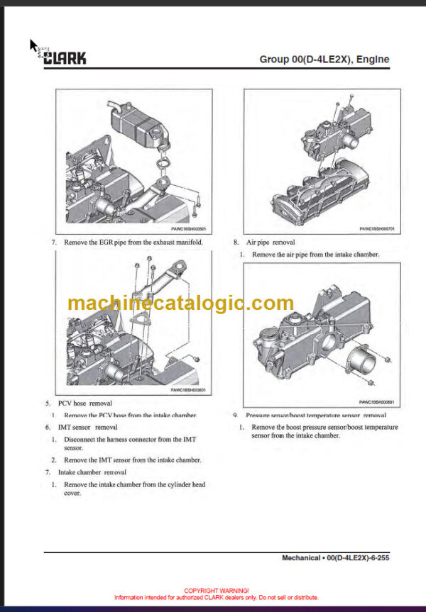 CLARK S20 25 30 35D SERVICE MANUAL