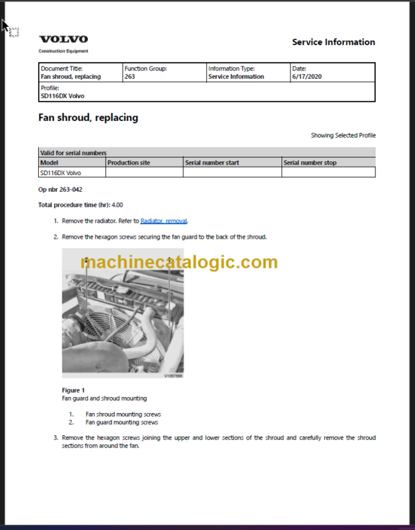 VOLVO SD116DX SOIL SERVICE REPAIR MANUAL