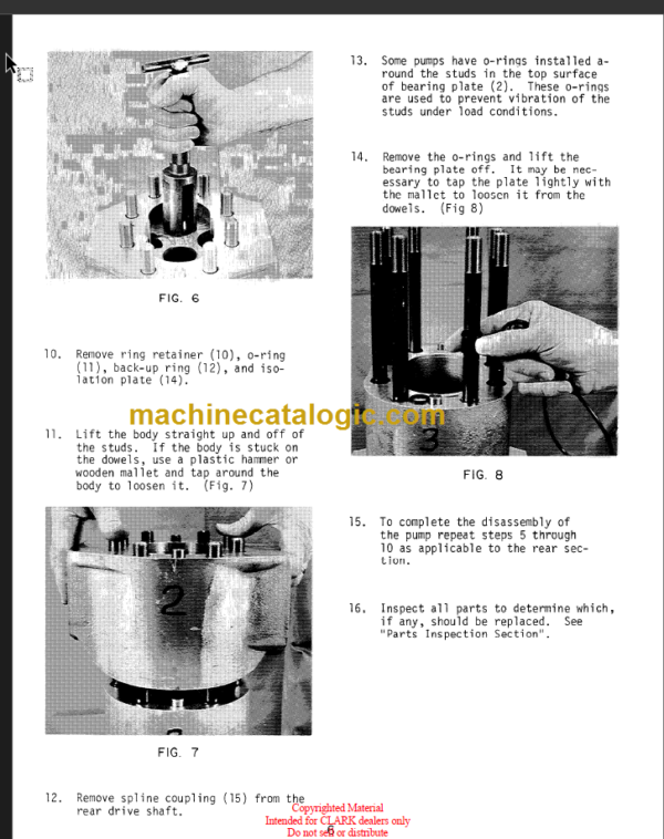 CLARK C500 Y950CH SERVICE MANUAL