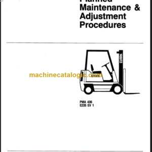 CLARK PMA-436 E235 EV1 PLANNED MAINTENANCE