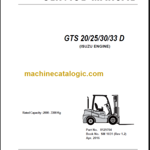 CLARK GTS 20 25 30 33D SERVICE MANUAL