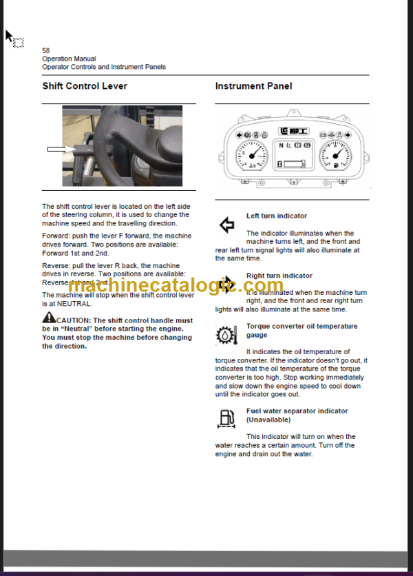 CLG418 III OPERATION MANUAL