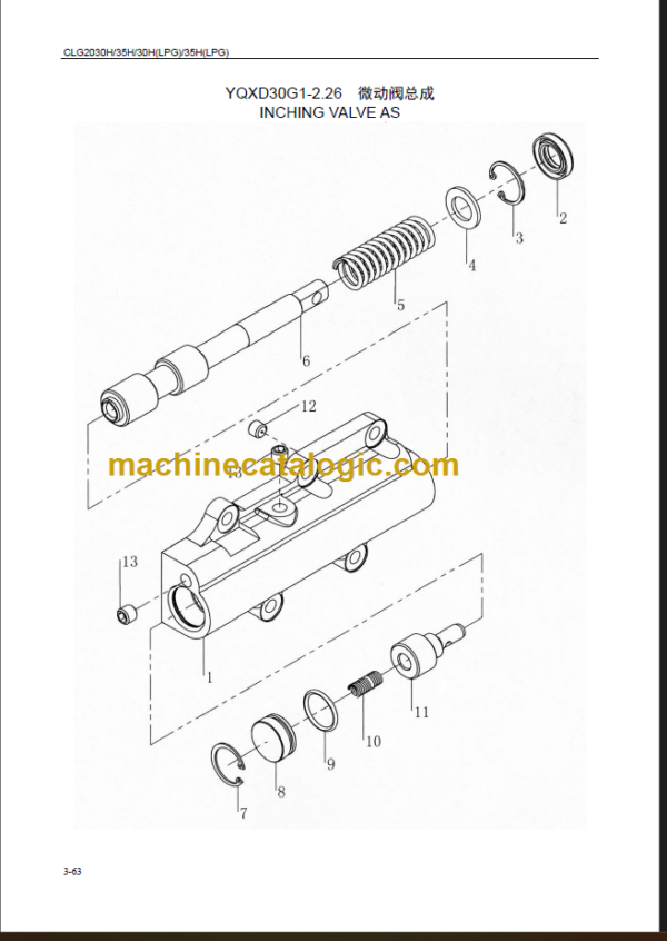 CLG 2030H 35H PARTS MANUAL