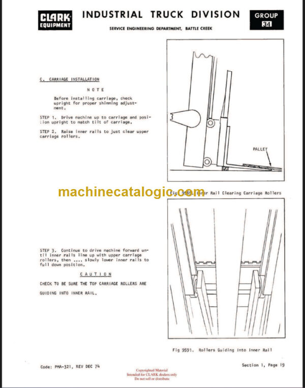 CLARK PMA-436 E235 EV1 PLANNED MAINTENANCE