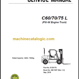 CLARK C60 70 75L SERVICE MANUAL