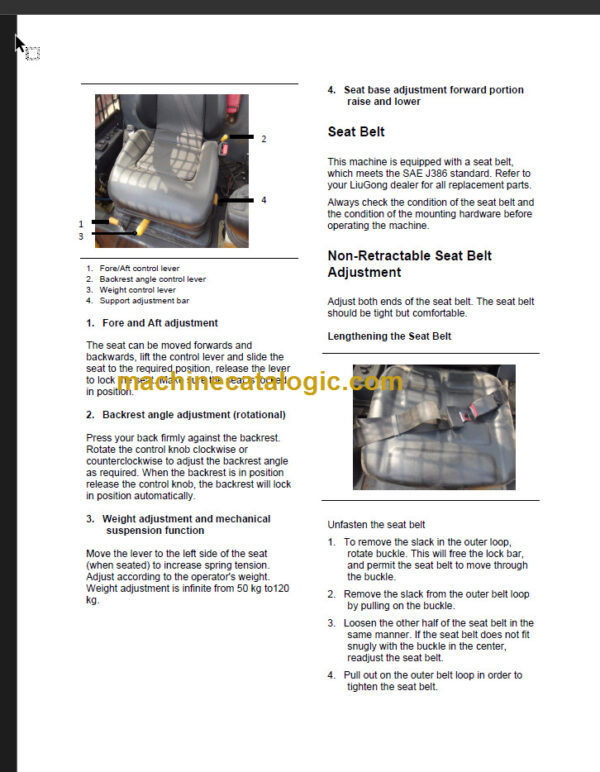 CLG 365A 375A 385A OPERATION MANUAL