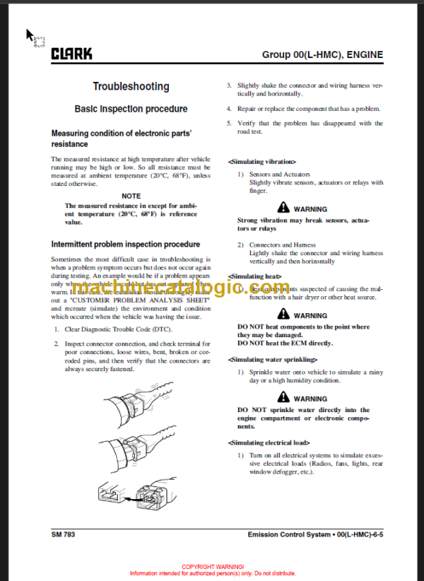 CLARK GTS 20 25 30 33D L SERVICE MANUAL