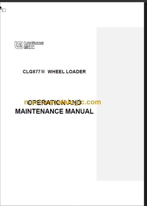 CLG 877 III OPERATION MANUAL 2008