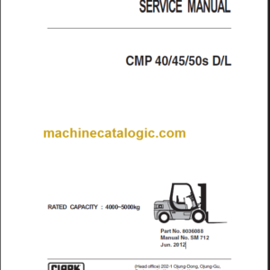 CLARK CMP 40 45 50S D L SERVICE MANUAL