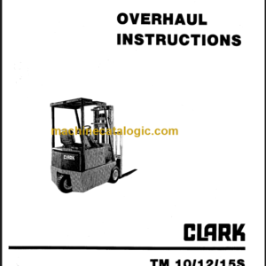 CLARK TM10 12 15S OVERHAUL INSTRUCTIONS