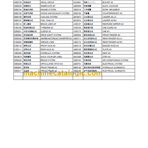 LIUGONG CLG835II (62F0018) PARTS MANUAL