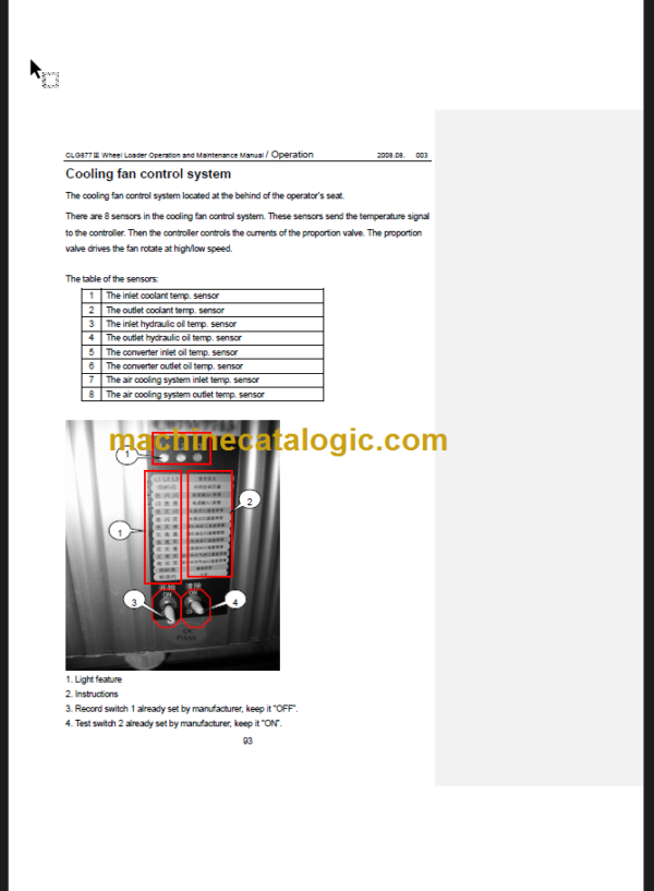 CLG 877 III OPERATION MANUAL 2008