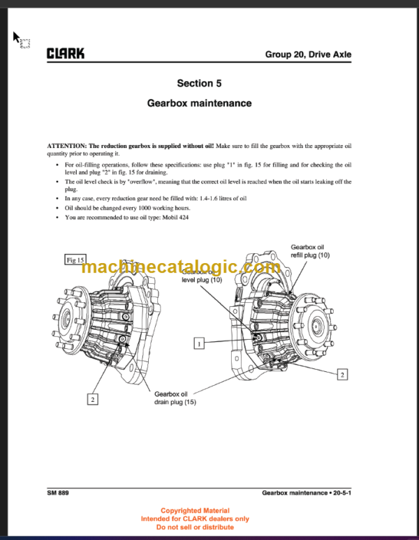 CLARK GEX40 45 50 SERVICE MANUAL