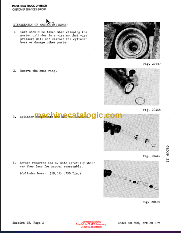 CLARK TM10 12 15S OVERHAUL INSTRUCTIONS