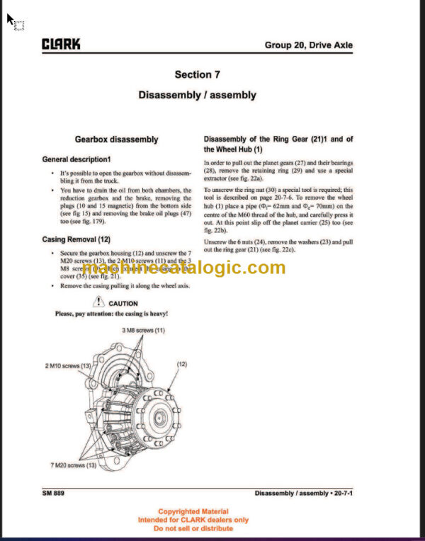 CLARK GEX40 45 50 SERVICE MANUAL