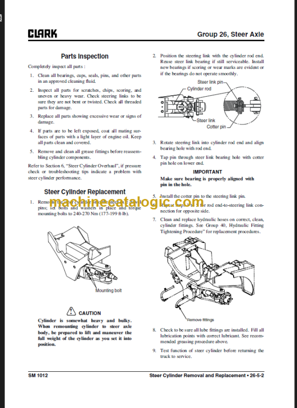 CLARK C20 25 30 35D SERVICE MANUAL