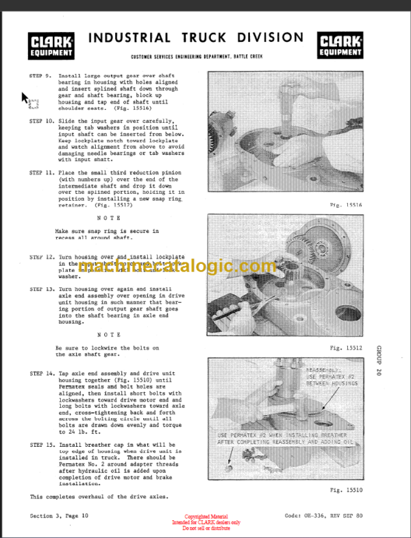 CLARK TW 20 40 (OH-334) Overhaul Manual