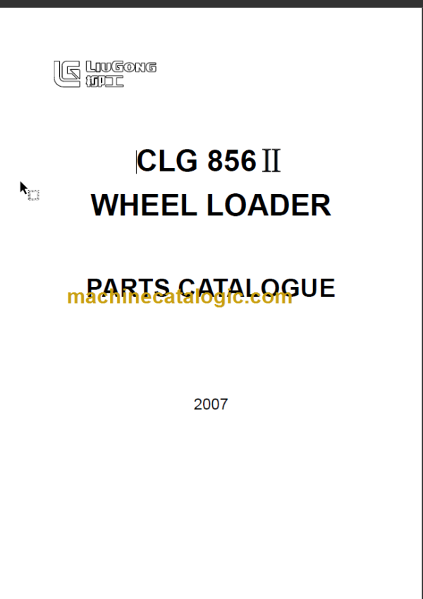 CLG 856 PARTS CATALOG 2007