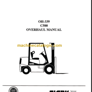 CLARK C339 C500 OVERHAUL MANUAL